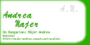 andrea majer business card