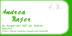 andrea majer business card